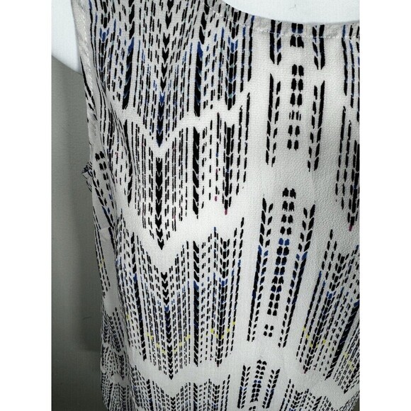 Daniel Rainn Tank Top Womens Small Tunic Black/white Sheer Blouse - Picture 2 of 7